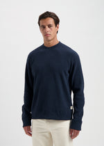 Structure Knit Crewneck - Navy