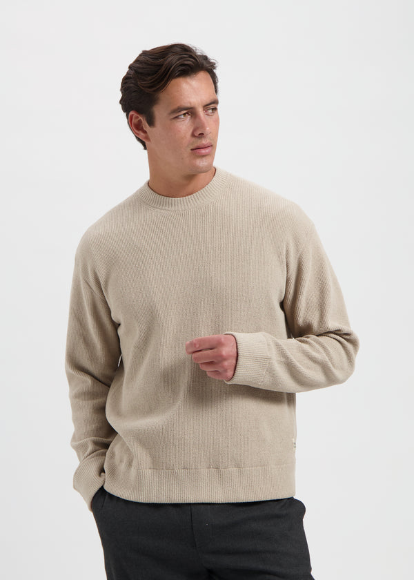 Structure Knit Crewneck - Beige