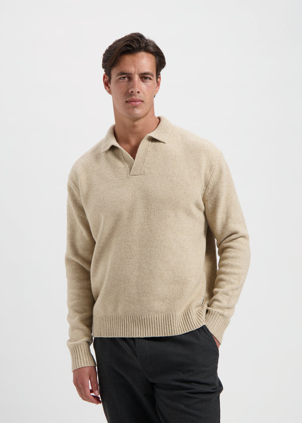 Heavy Knit Polo - Mocca