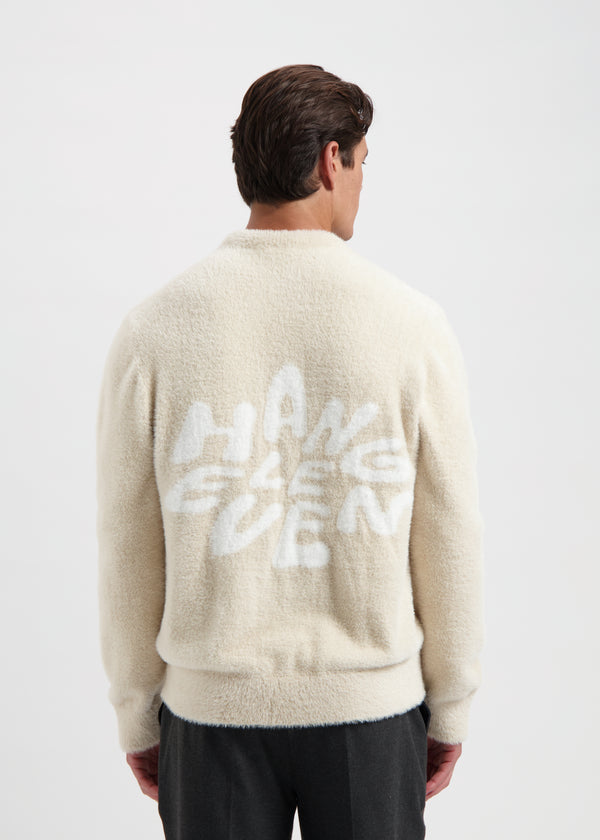 Hairy Logo Knit - Sand