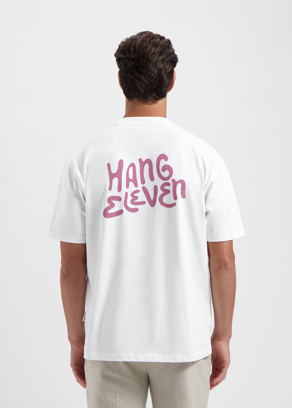 Brand Tee - White / Mauve