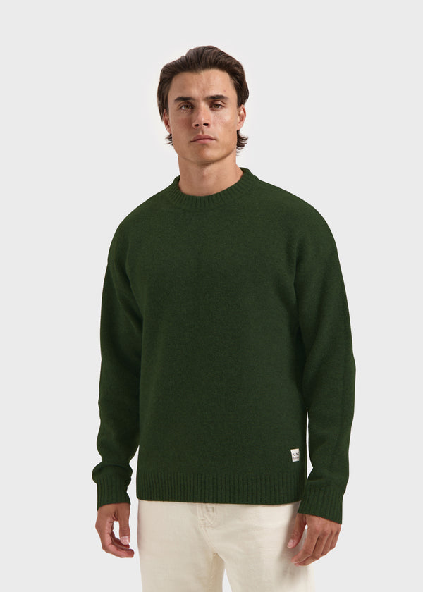 Heavy Knit Crewneck - Dark Green