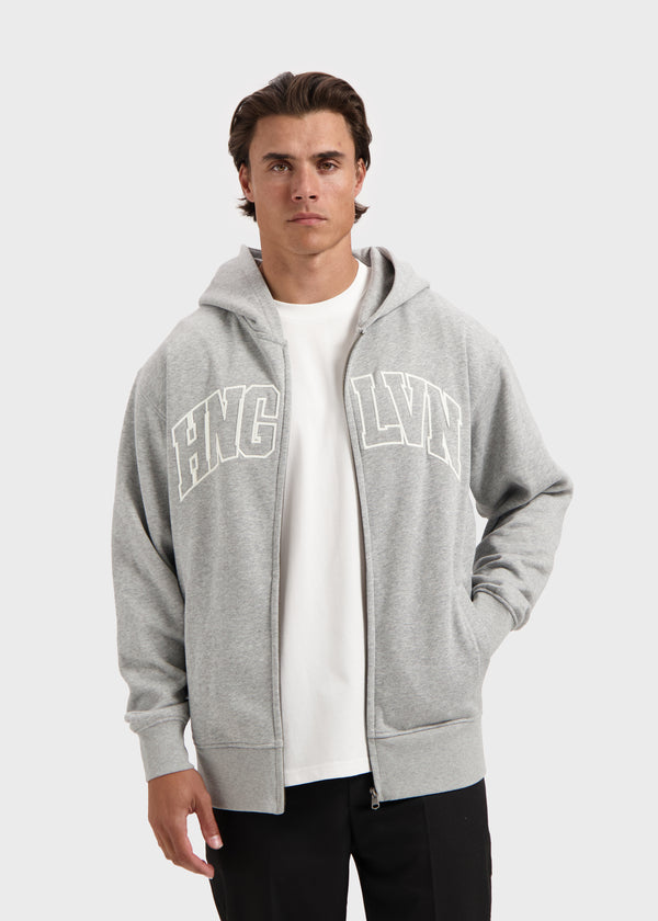 HNGLVN Hooded Zip - Grey Melee