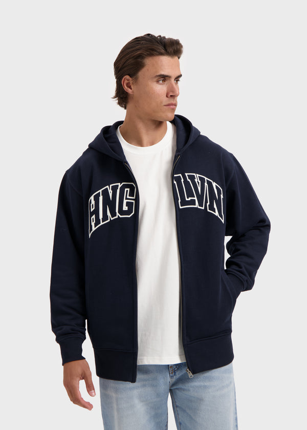 HNGLVN Hooded Zip - Navy Blue