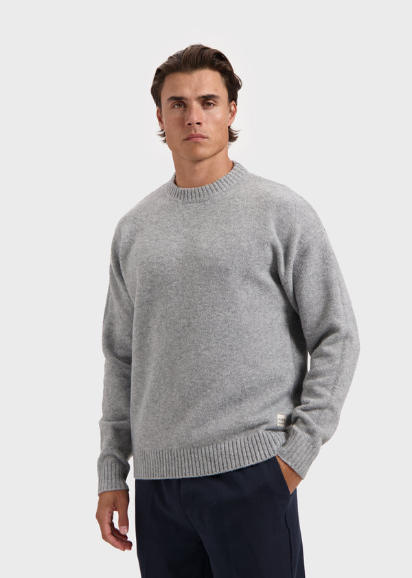 Heavy Knit Crewneck - Grey Melange