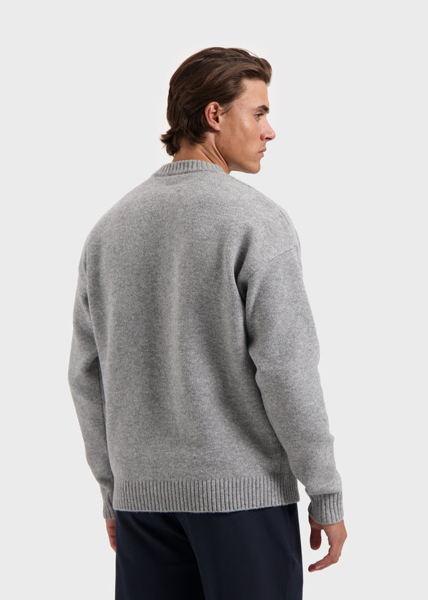 Heavy Knit Crewneck - Grey Melange