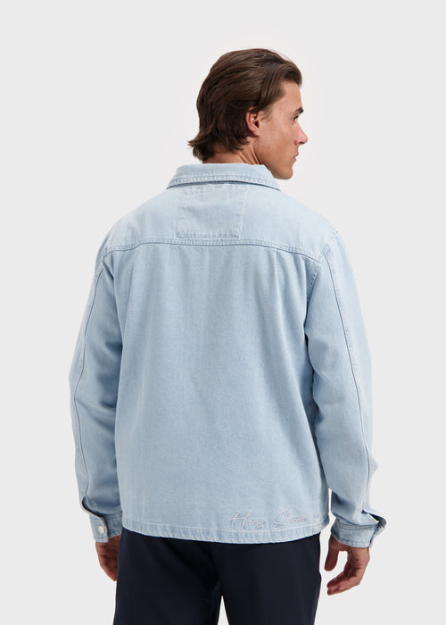 Denim Zip Jacket - Light Blue