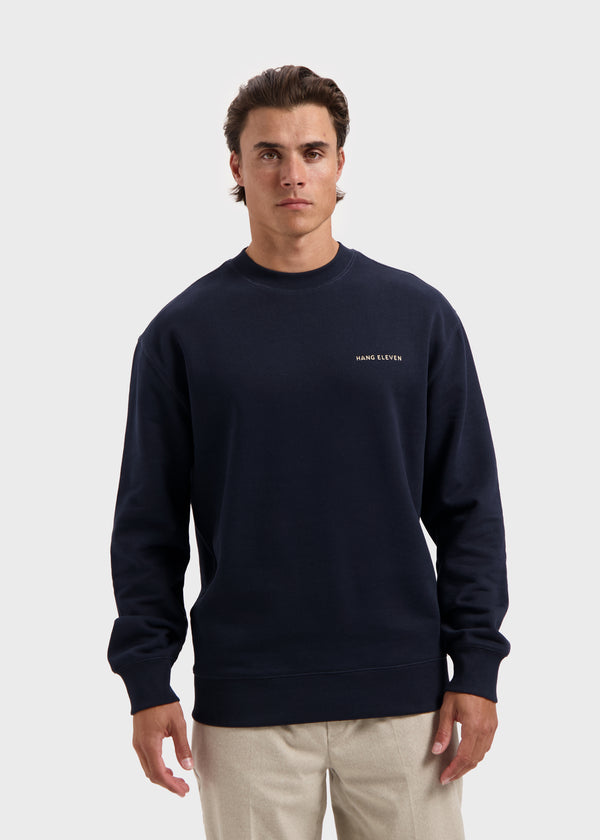 Botanical Crewneck - Navy Blue