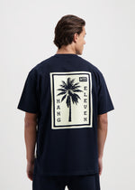 Palm Square Tee - Navy