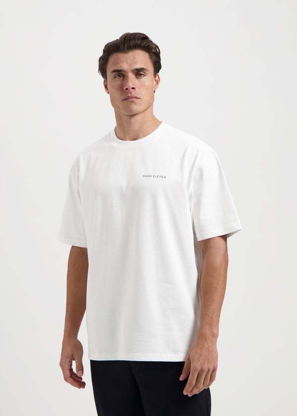 Swirl Palm Tee - White