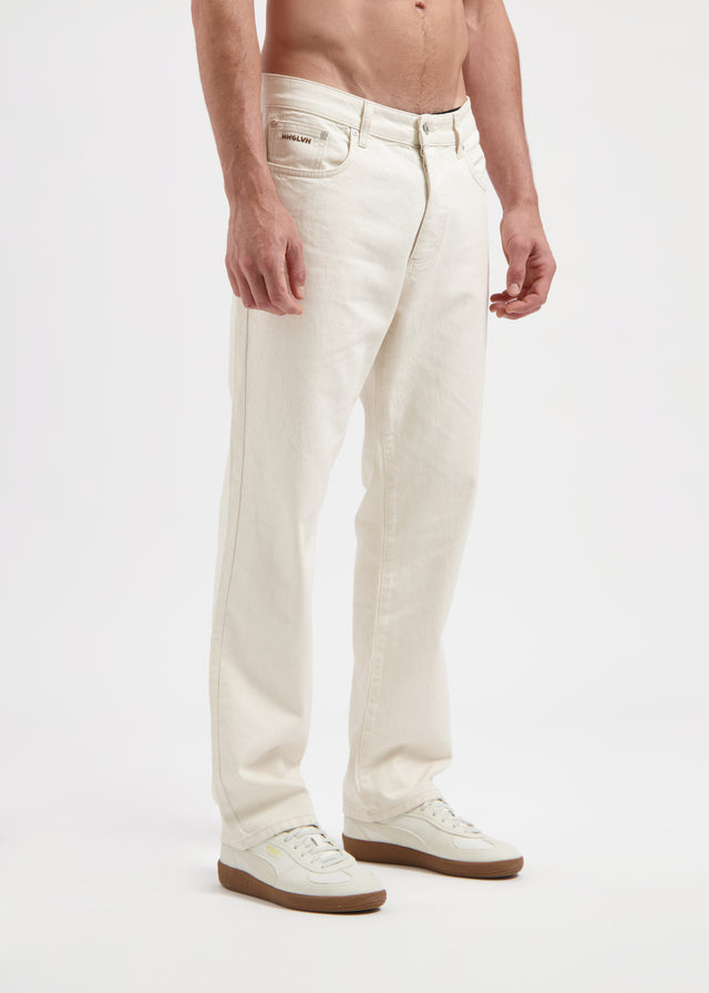 Le jean droit Premium - Sable clair