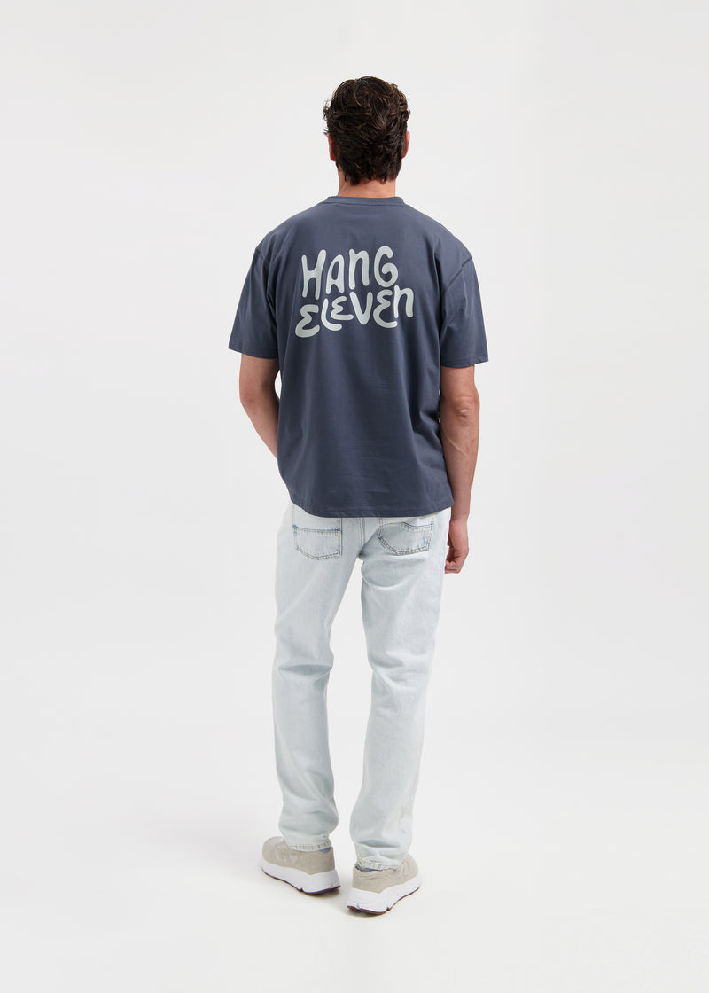 Marken-T-Shirt – Ombre-Blau