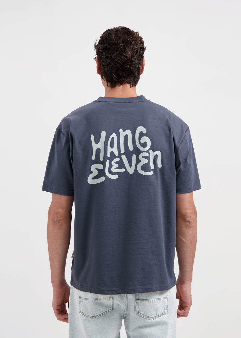 Marken-T-Shirt – Ombre-Blau