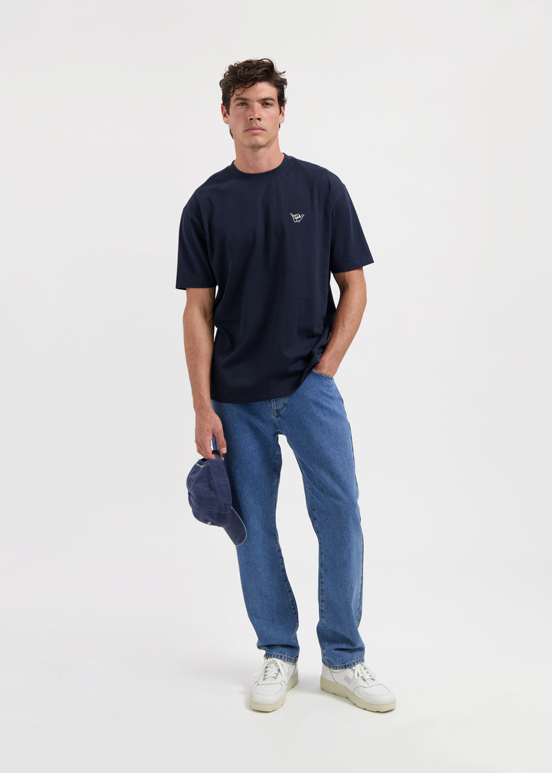 Shaka T-Shirt – Marineblau