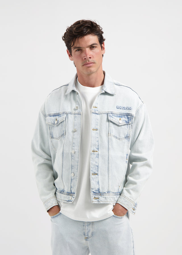 Premium-Jeansjacke – Hellblau