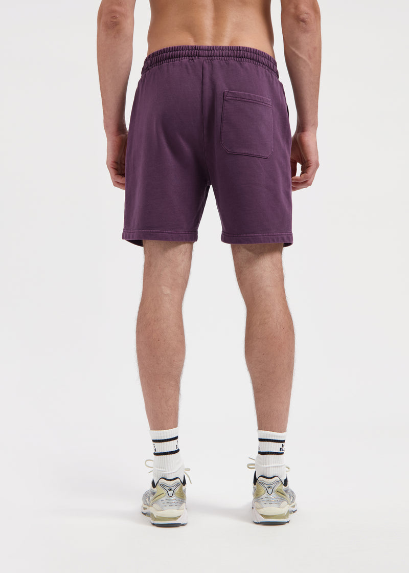 Sweatshorts aus gewaschenem Stoff – Dunkelviolett
