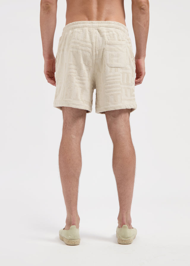 Frottee Jacquard Short - Sand