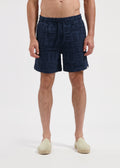 Short en jacquard éponge - Bleu marine
