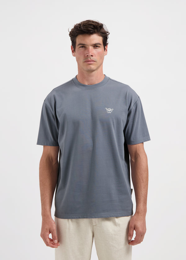 Shaka Tee - Stone Grey