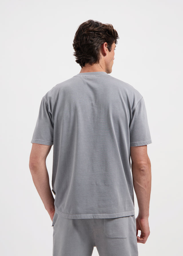 Gewaschenes Essential-T-Shirt – Steingrau