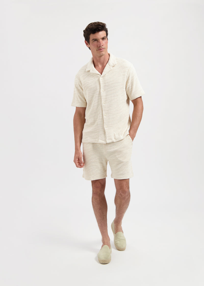 Terry-Jacquard-Hemd – Sandhell