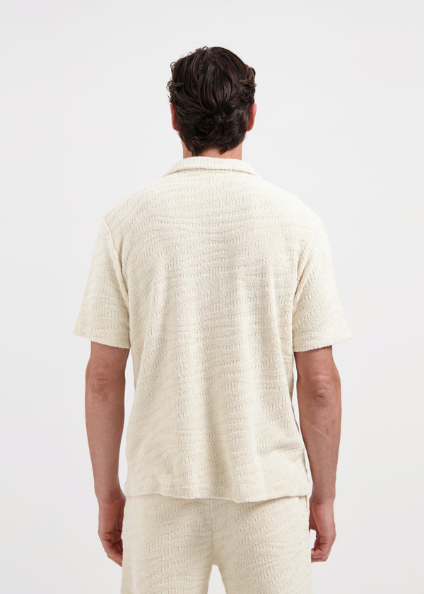Terry Jacquard Shirt - Sand Light