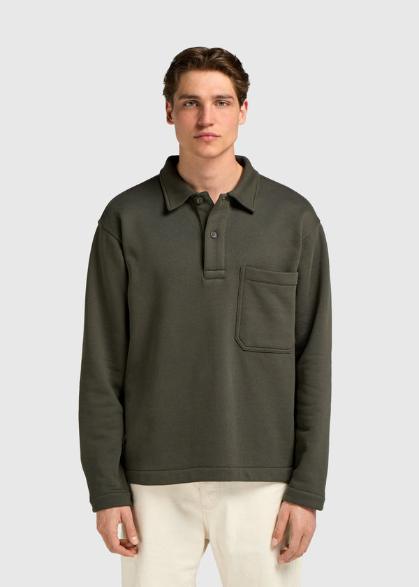 Heavy Polo Longsleeve - Chimera Green
