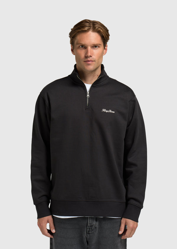 Clean Half Zip Sweater - Moonless Night