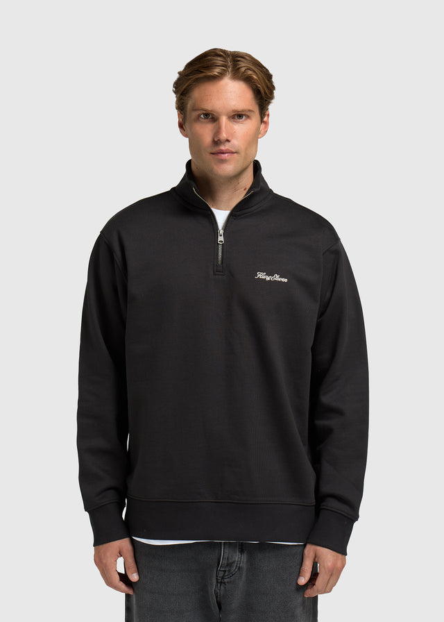 Clean Half Zip Sweater - Moonless Night