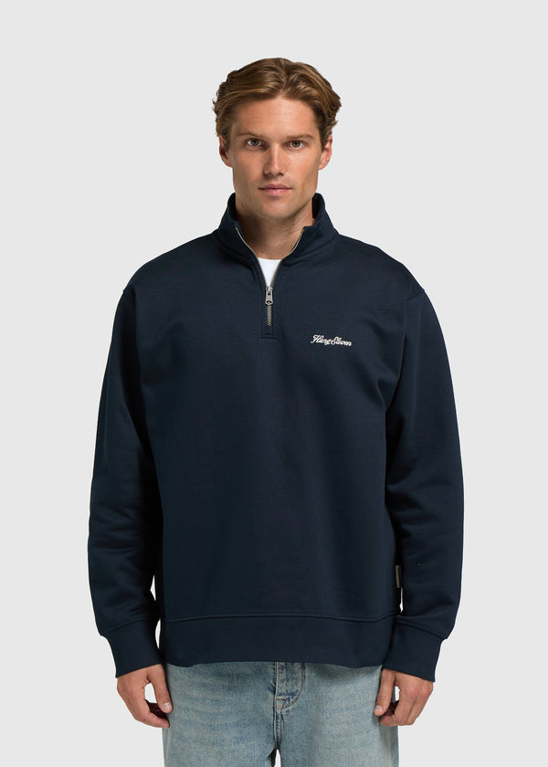 Clean Half Zip Sweater - Ombre Blue