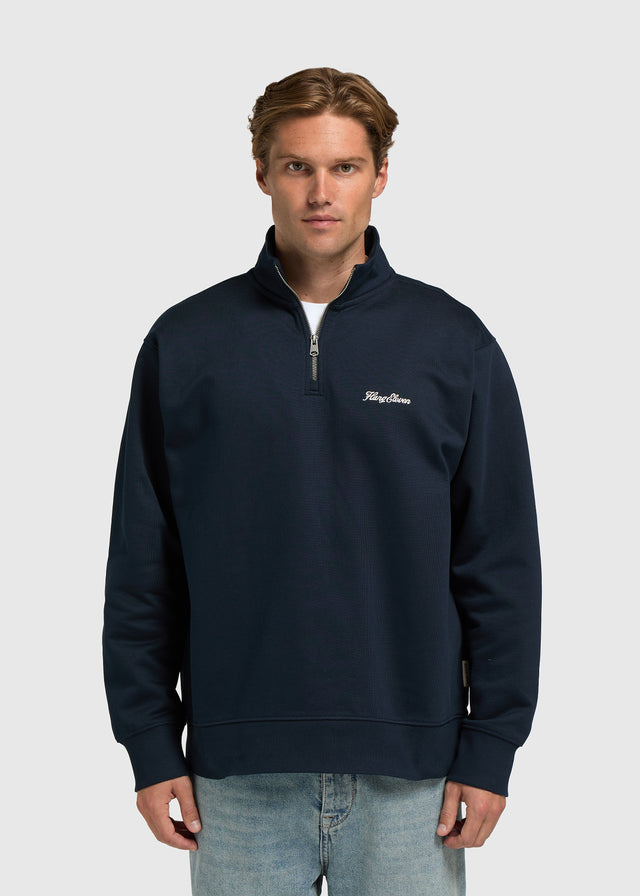 Clean Half Zip Sweater - Ombre Blue