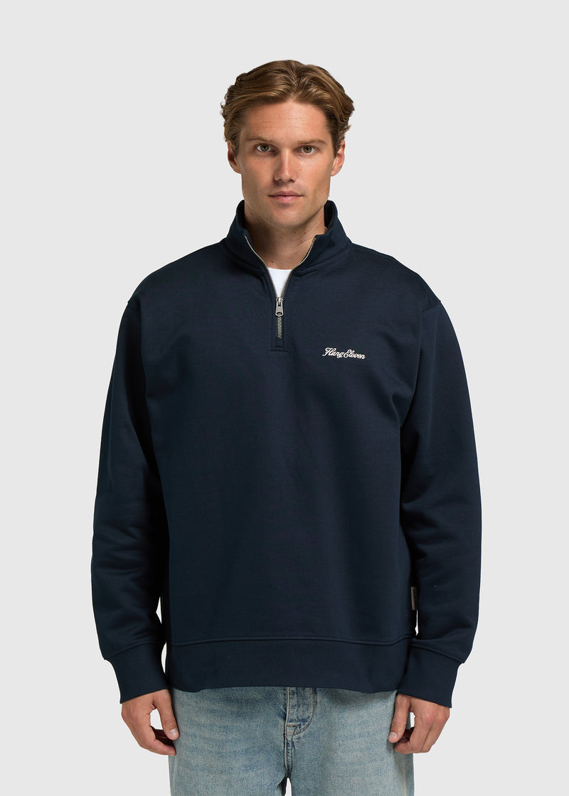 Clean Half Zip Sweater - Ombre Blue