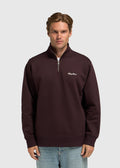 Clean Half Zip Sweater - Chocolate Brown