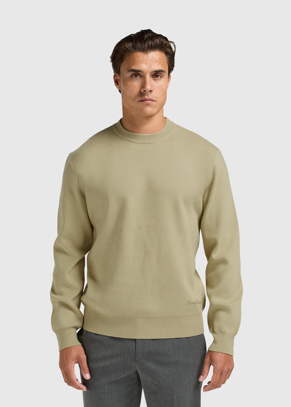 Compact Knit Crewneck - Slate Green