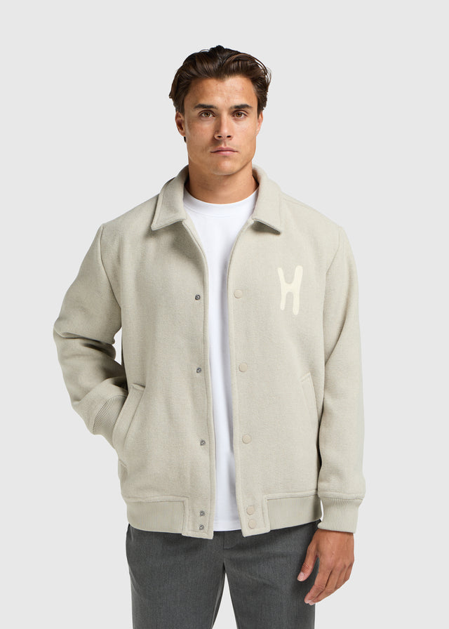 Collegejacke - Grün meliert