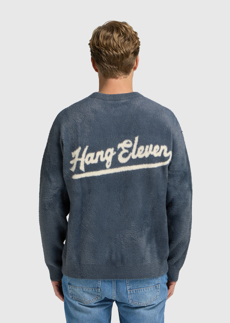 Hairy Brand Crewneck - Ombre Blue
