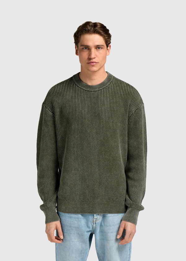 Washed Knit Crewneck - Chimera Green