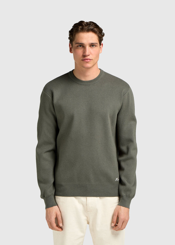Compact Knit Crewneck - Chimera Green