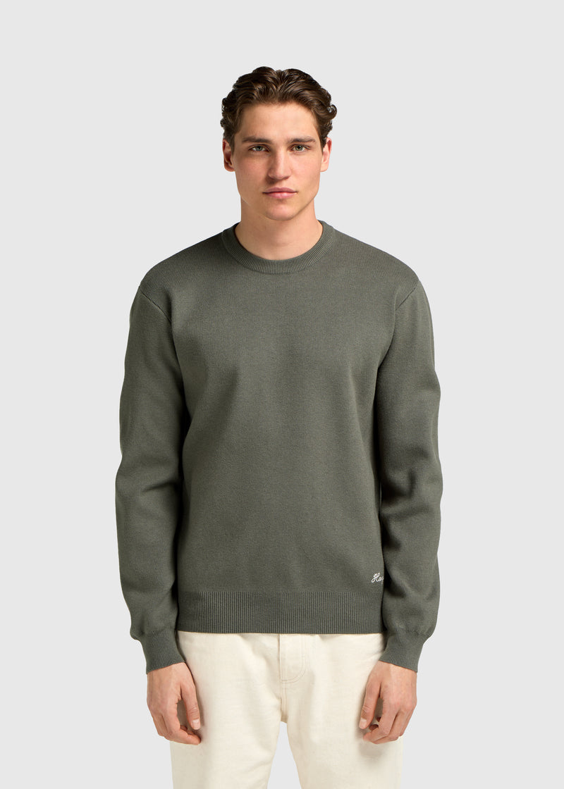 Compact Knit Crewneck - Chimera Green