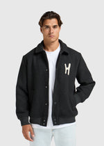 Varsity Jacket - Black Melange