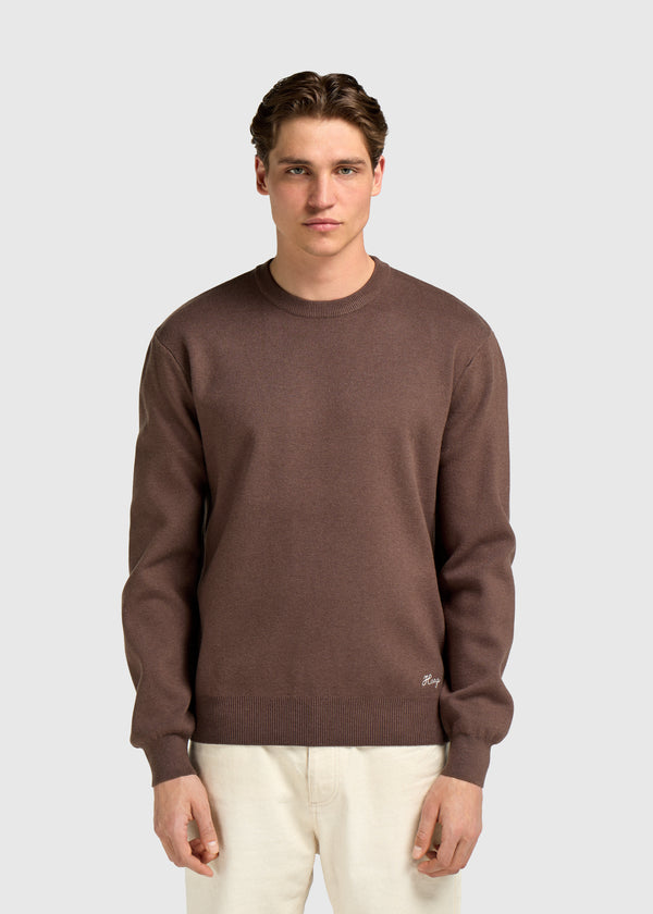 Compact Knit Crewneck - Espresso