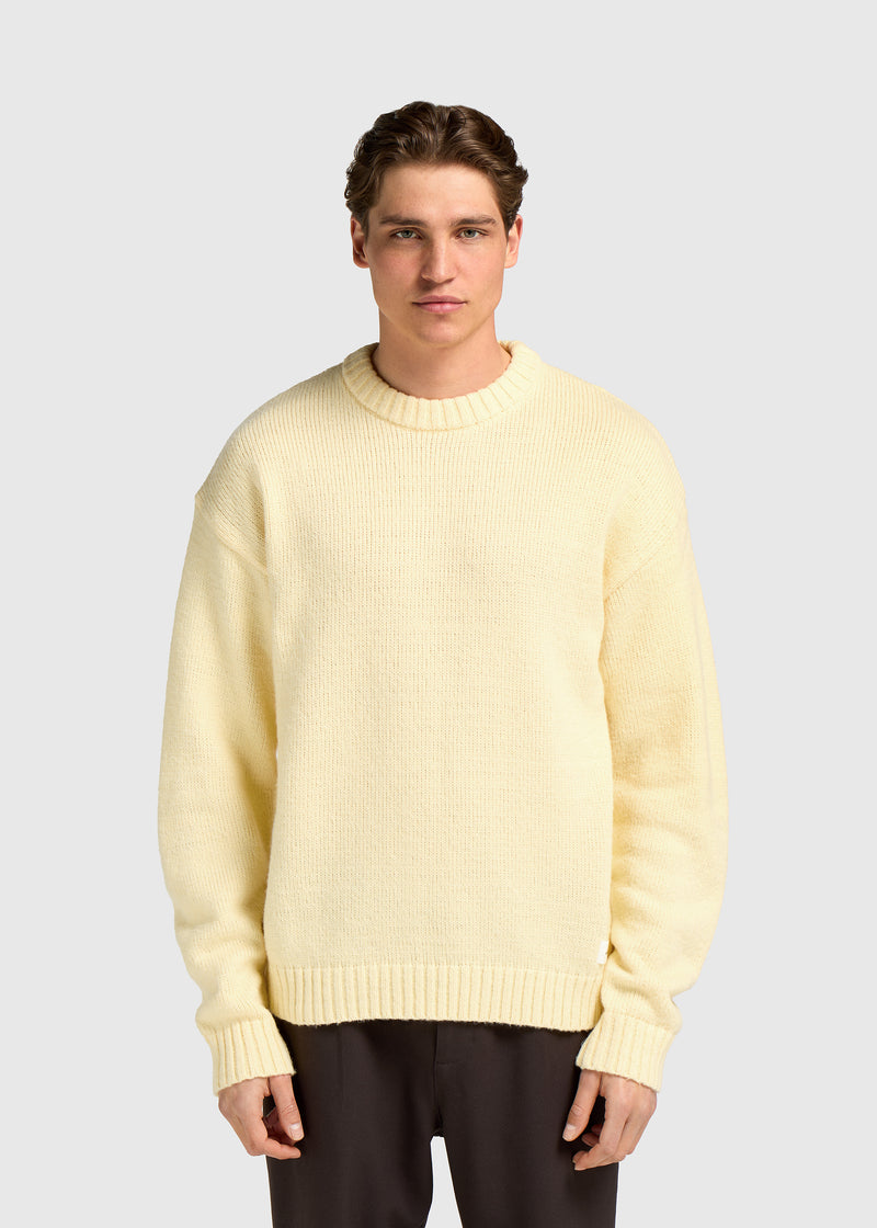 Heavy Knit Crewneck - Pastel Yellow