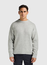 Heavy Knit Crewneck - Grey Melee