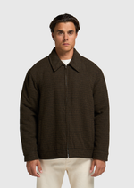 Padded Houndstoot Overshirt - Brown