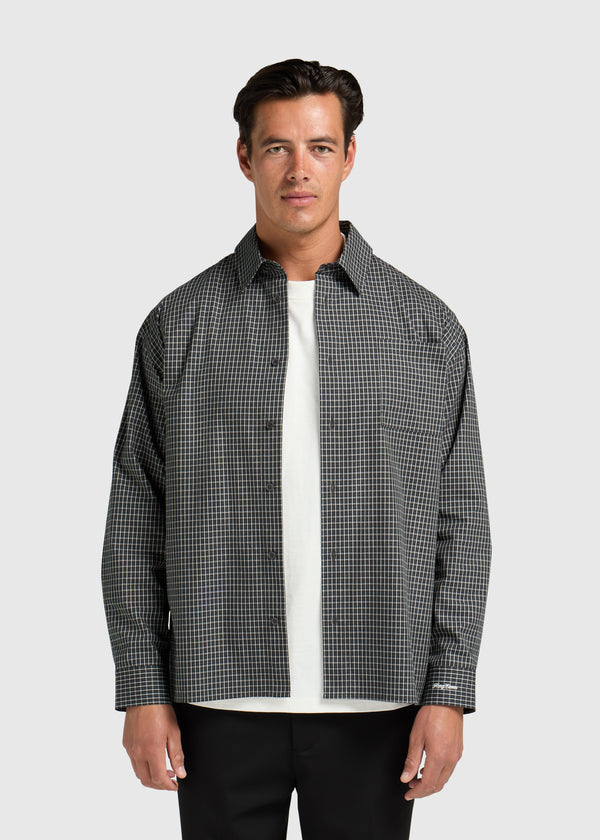 Max Check Shirt - Off Black