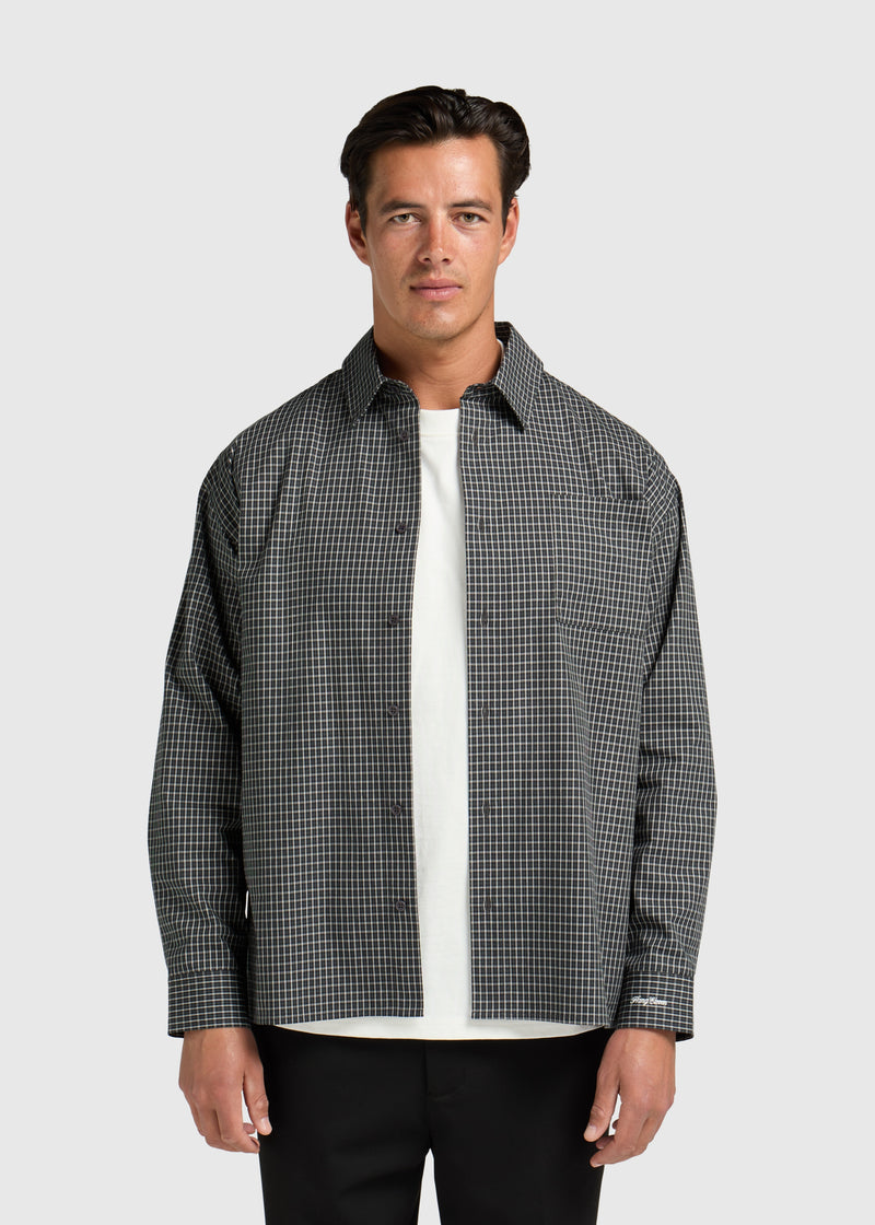 Max Check Shirt - Off Black