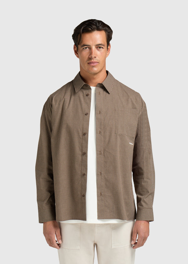 Mini Check Shirt - Brown