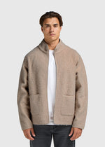 Soft zip jacket - Taupe