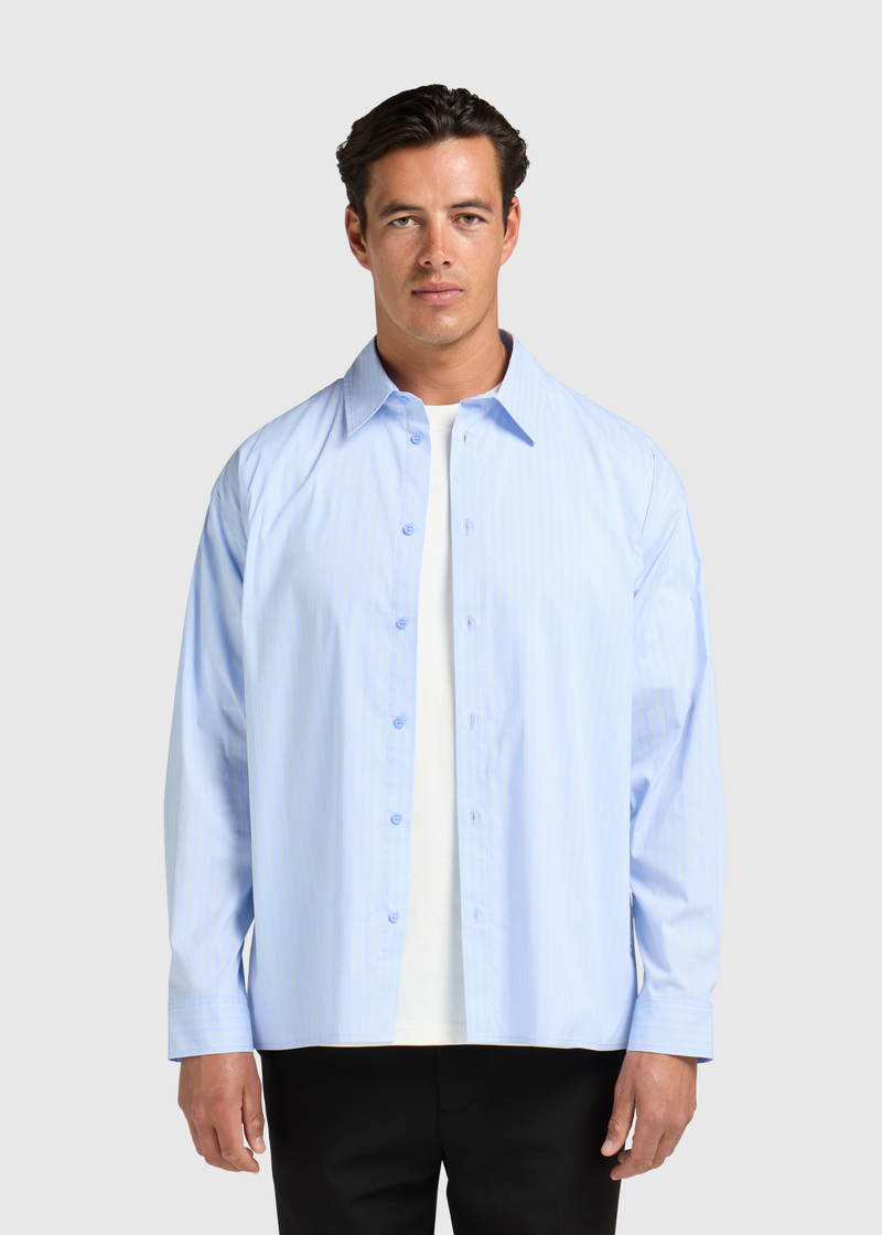 Oliver Gestreiftes Hemd – Hellblau