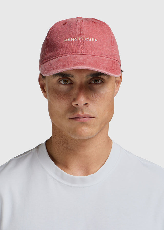 Gewaschene Kappe - Rot